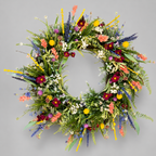 Wildflower Door Wreath, Texas-Style Floral Spring Wreath for Front Door & Wall Decor