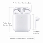 Wireless Bluetooth Earbuds with Charging Case, 5.3 Waterproof Earphones with Microphone-Ridorn