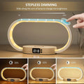Wireless Charging LED Bedside Lamp with Clock | Ridorn-Table Lamp-Ridorn