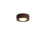 Wooden Flush Mount Ceiling Light, Compact Cylinder Fixture for Hallway, Bedroom & Entry-Ridorn
