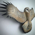 Wooden Owl Wall Decoration, Carved Wall Art Ornament for Living Room-Ridorn