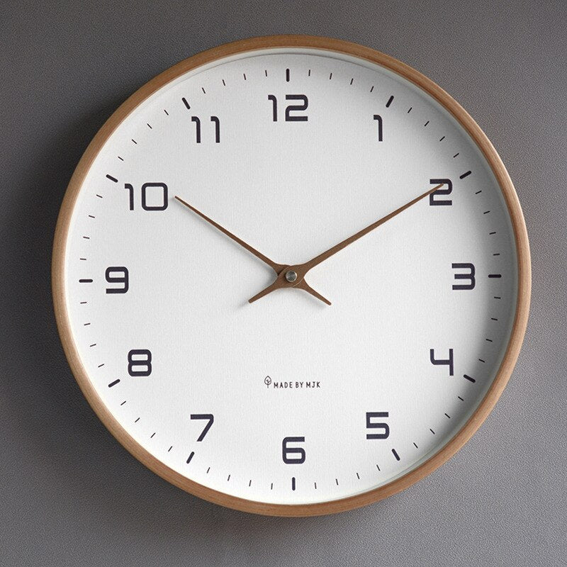 Scandinavian Wooden Wall Clock | Silent Minimalist Design | Ridorn