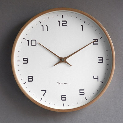 Scandinavian Wooden Wall Clock | Silent Minimalist Design | Ridorn