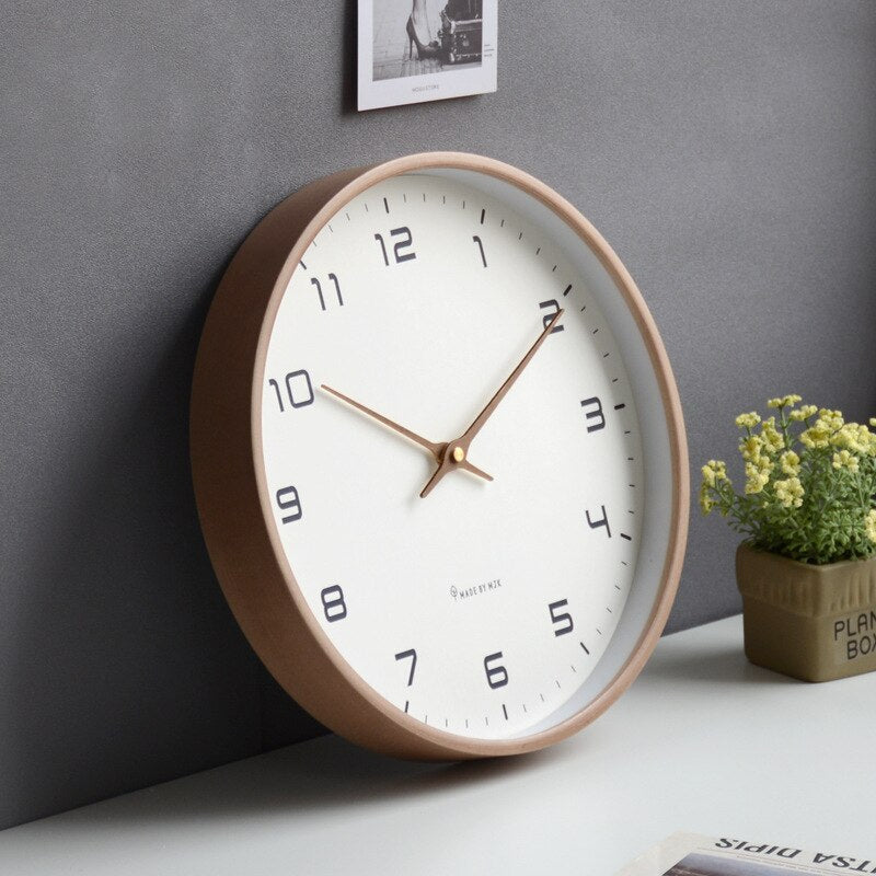 Scandinavian Wooden Wall Clock | Silent Minimalist Design | Ridorn