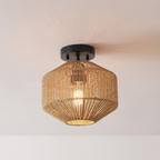 Handwoven Ceiling Lamp | Natural Flush-Mount Lighting | Ridorn