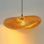 Woven Pendant Light | LED Indoor Hanging Lamp for Dining and Living Room