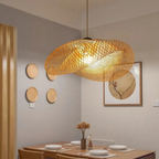 Woven Pendant Light | LED Indoor Hanging Lamp for Dining and Living Room